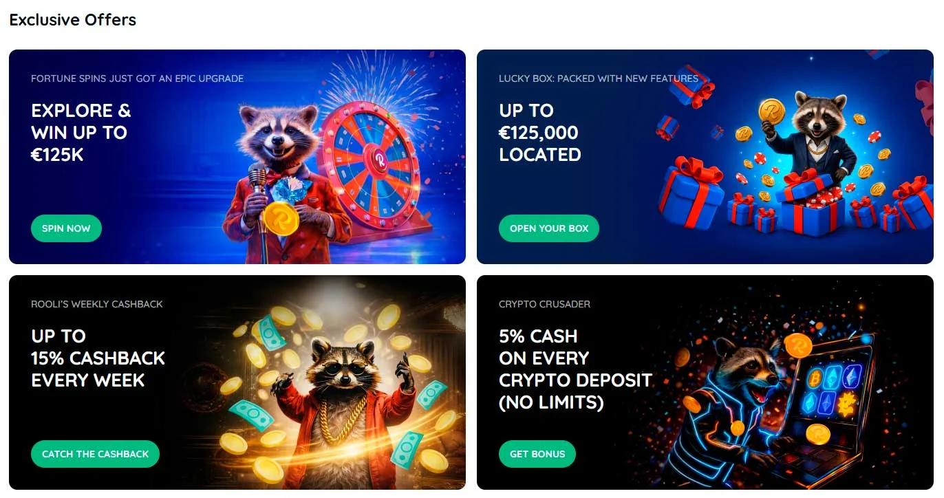 Exklusive Boni Rooli Casino